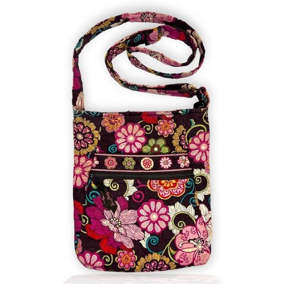 Vera Bradley Handbags - VERA BRADLEY Mod Floral Pink Hipster Crossbody Messenger Bag Floral Quilted